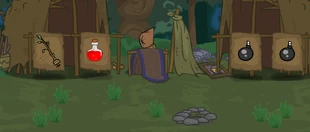 A wide view of the Thieves' Store.