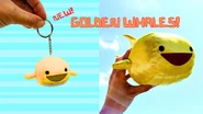 Golden Whale plushie and keychain shown in the PAX West 2024 Gift Shop Menu blog post.
