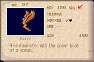 Harpy's enemy list entry from Aria of Sorrow