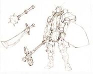 Armor Knight concept art from Curse of Darkness.