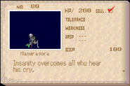 Mandragora enemy list entry from Aria of Sorrow.