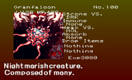 Granfaloon enemy list entry from The Dracula X Chronicles version of Symphony of the Night.