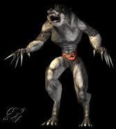 Werewolf concept art for the canceled Castlevania: Resurrection