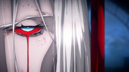 Carmilla shedding a tear of blood in "You Don't Deserve My Blood". (Castlevania animated series)