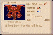 Flame Demon's enemy list entry from Aria of Sorrow.