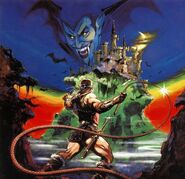 Simon Belmont on the Castlevania cover artwork (1986).