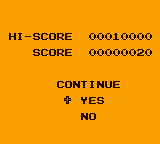 CVA Continue.png (967 bytes) Castlevania: The Adventure ('Continue' screen)