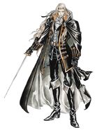 Alucard from Castlevania: Symphony of the Night (1997), drawn by Ayami Kojima.