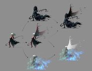 Wolf form and Mist form concept art