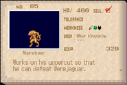 Weretiger enemy list entry from Aria of Sorrow.