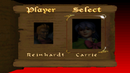 Player Select screen from Castlevania (N64)