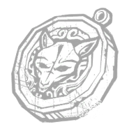 White Wolf Medallion artwork from Dead by Daylight.