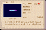 Sky Fish's enemy list entry from Aria of Sorrow
