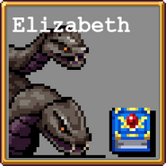 "Megalo Elizabeth" select profile in Vampire Survivors.
