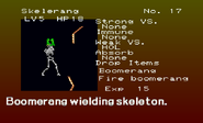 Skelerang enemy list entry from The Dracula X Chronicles version of Symphony of the Night.