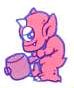 Cyclops/Red Ogre from the Japanese Wai Wai World 2 instruction booklet