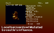 Owl enemy list entry from The Dracula X Chronicles version of Symphony of the Night.