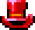 Red Silk Hat Icon