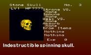 Stone Skull's enemy list entry from The Dracula X Chronicles version of Symphony of the Night