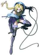 Sonia in battle.