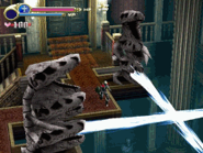 Bone pillar LOI.png (25 KB) Bone Pillars shooting energy beams at Leon in Lament of Innocence.