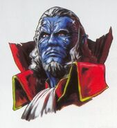 de Rais disguised as Dracula. Artwork from Castlevania (N64) by Yasuomi Umetsu.