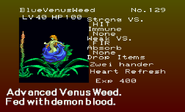 Blue Venus Weed's enemy list entry from The Dracula X Chronicles version of Symphony of the Night