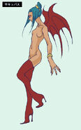 Succubus concept art for Dawn of Sorrow.