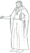 Priest concept artwork from The History of Castlevania.