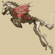 Nightmare concept art from Dawn of Sorrow. Although this enemy didn't appear in this game, its design was used for its appearance in Order of Ecclesia.