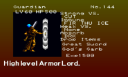 Guardian enemy list entry from The Dracula X Chronicles version of Symphony of the Night.