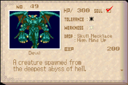 Devil enemy list entry from Aria of Sorrow.