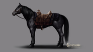Gabriel's horse artwork from Lords of Shadow.