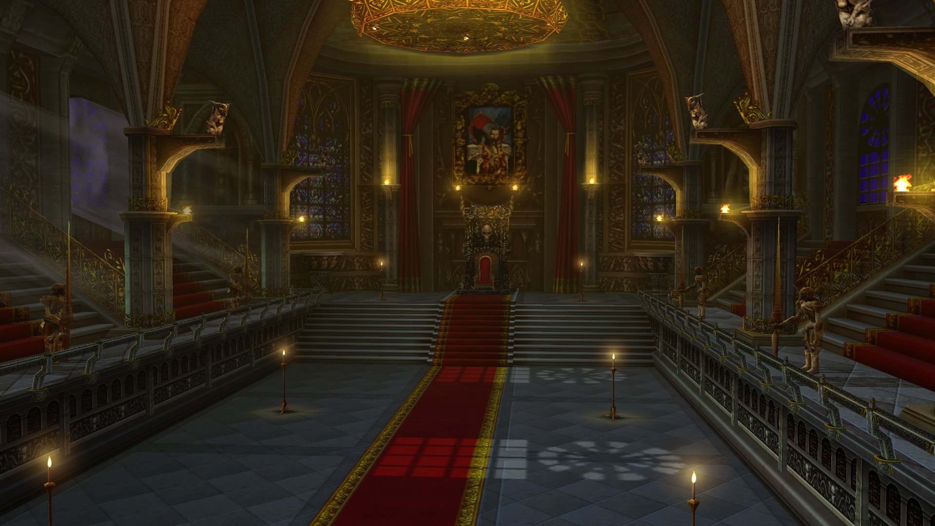 dark castle throne room