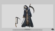 Render of the killer The Nurse wearing Death's Symphony of the Night outfit.