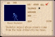 Beam Skeleton enemy list entry from Aria of Sorrow.