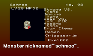 Schmoo enemy list entry from The Dracula X Chronicles version of Symphony of the Night.