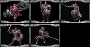 Unused portraits of Great Armor from Curse of Darkness.