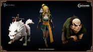 Cosmetic variants for the wolf, human and frog transformation: Soul of the Wolf, Glamour of Maria Renard and Guise of the Flea Man.