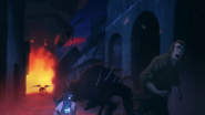 Blue Fangs displays his bestial ferocity in battle.