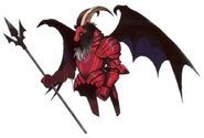 Artwork of Renon in demon form from Castlevania (N64).