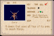 Curly enemy list entry from Aria of Sorrow.