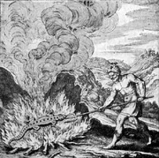 A 16th century image of a  dwelling in the fire from The Book of Lambspring.