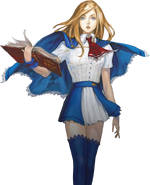 Charlotte Aulin From Castlevania: Portrait of Ruin. Can bind monsters magic to her book and use them in the form of spells.