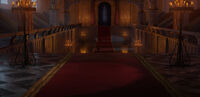 A throne room hall in one of Saint Germain's flashbacks in "You Must Sacrifice".