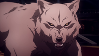 Alucard transformed as a wolf in "For Love".
