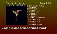 Fake Grant enemy list entry from The Dracula X Chronicles version of Symphony of the Night.