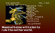 Galamoth enemy list entry from the Dracula X Chronicles version of Symphony of the Night.