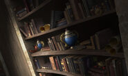 The item can be seen in the lower right of a bookshelf in the episode "Walk Away" from the Castlevania animated series.