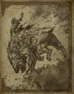 Warg riding Travel Book artwork